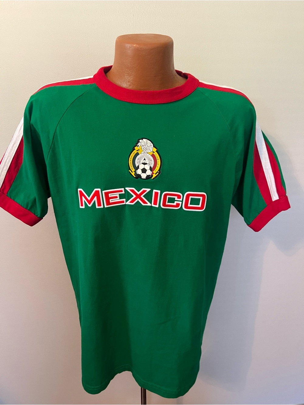 Vintage Mexico Soccer Shirt men’s Large Green El Tri Futbol Y2K Retro Read
